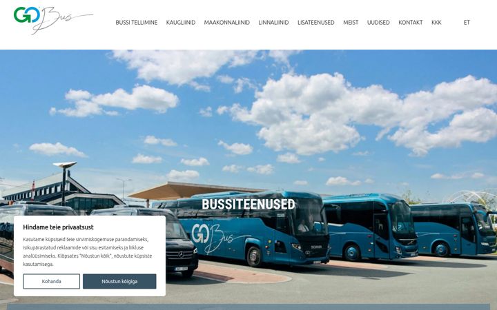 Screenshot of gobus.ee