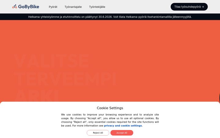 Screenshot of gobybike.fi
