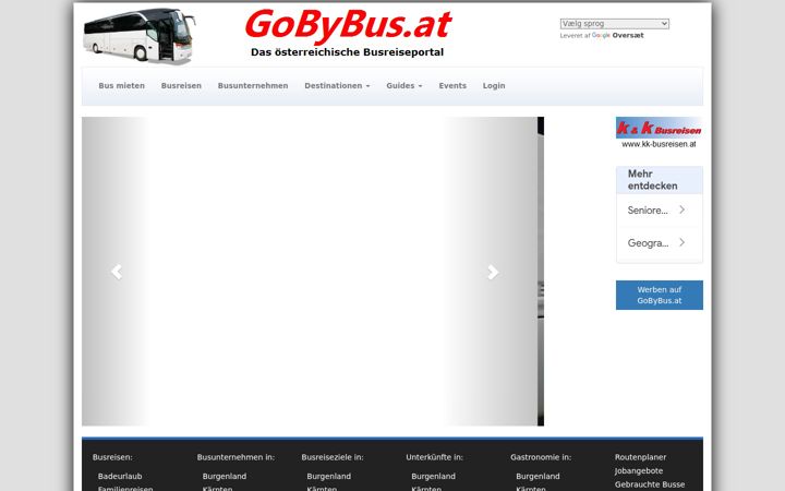 Screenshot of gobybus.at