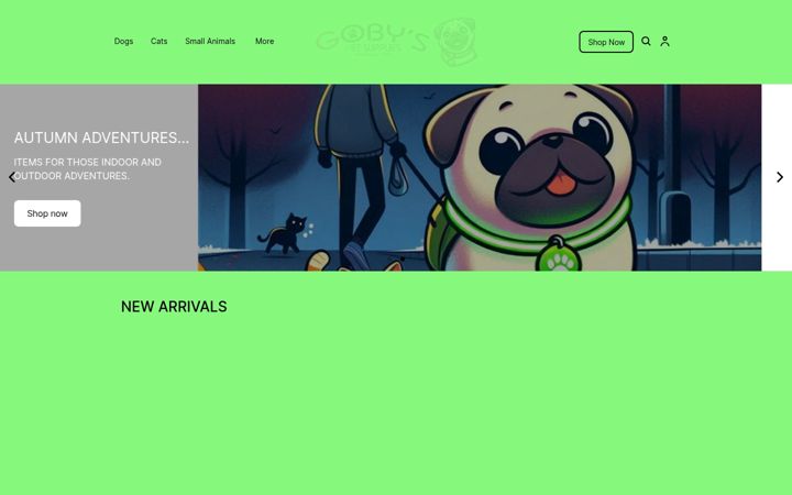 Screenshot of gobys.co.uk