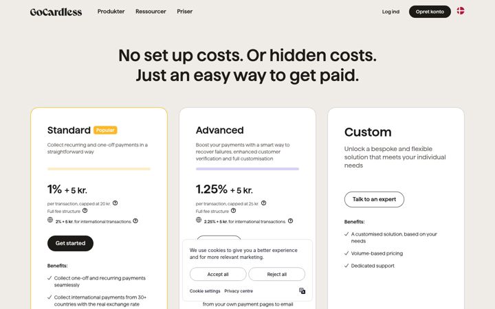 Screenshot of gocardless.com