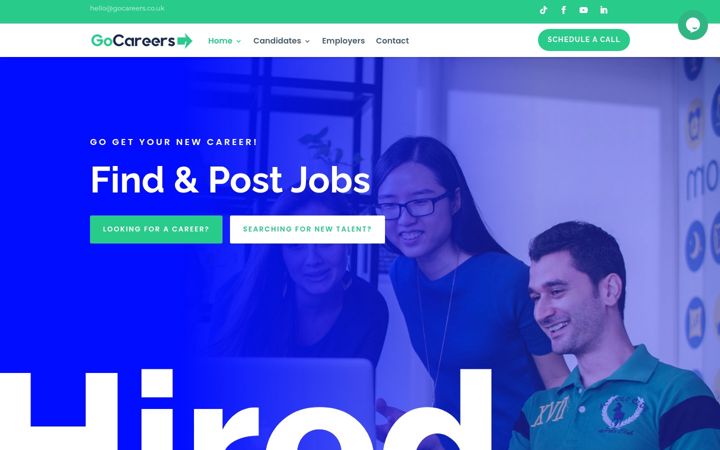 Screenshot of gocareers.co.uk