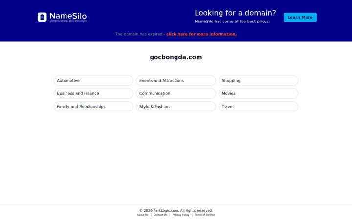 Screenshot of gocbongda.com