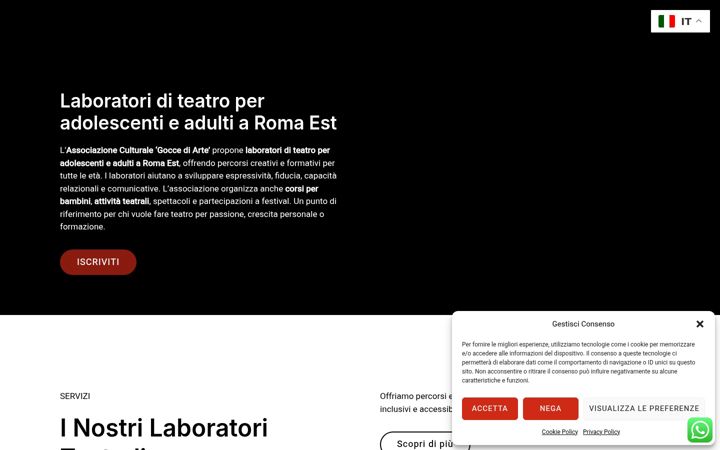 Screenshot of goccediarte.eu