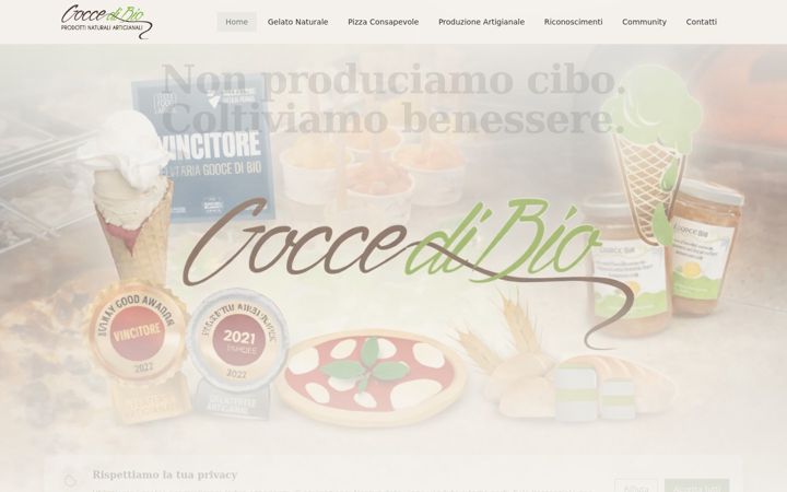 Screenshot of goccedibio.it