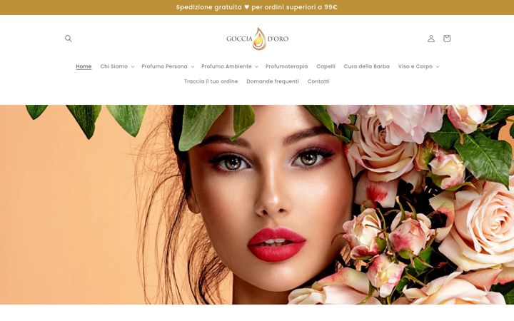 Screenshot of gocciadoro.eu