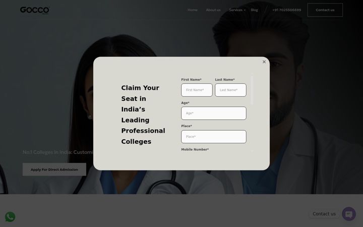 Screenshot of goccoedu.in