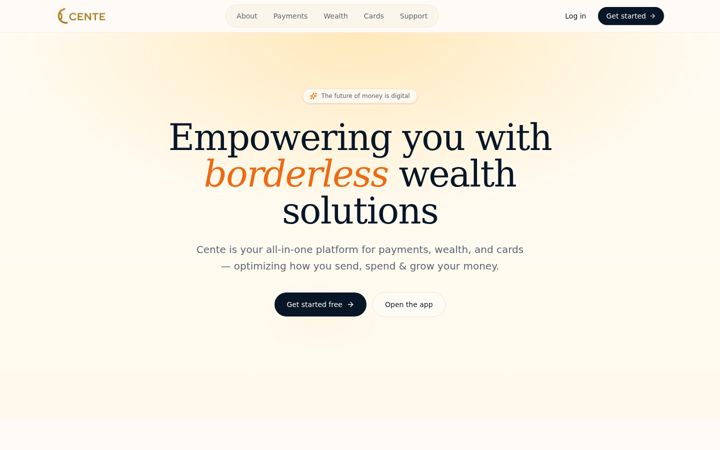 Screenshot of gocente.com