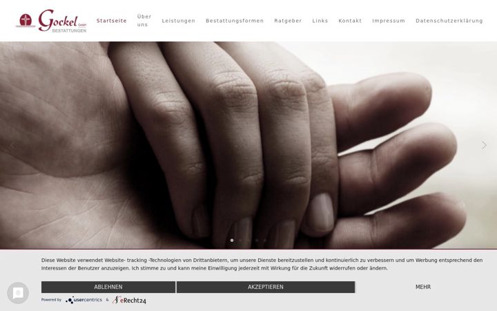 Screenshot of gockel-bestattungen.de