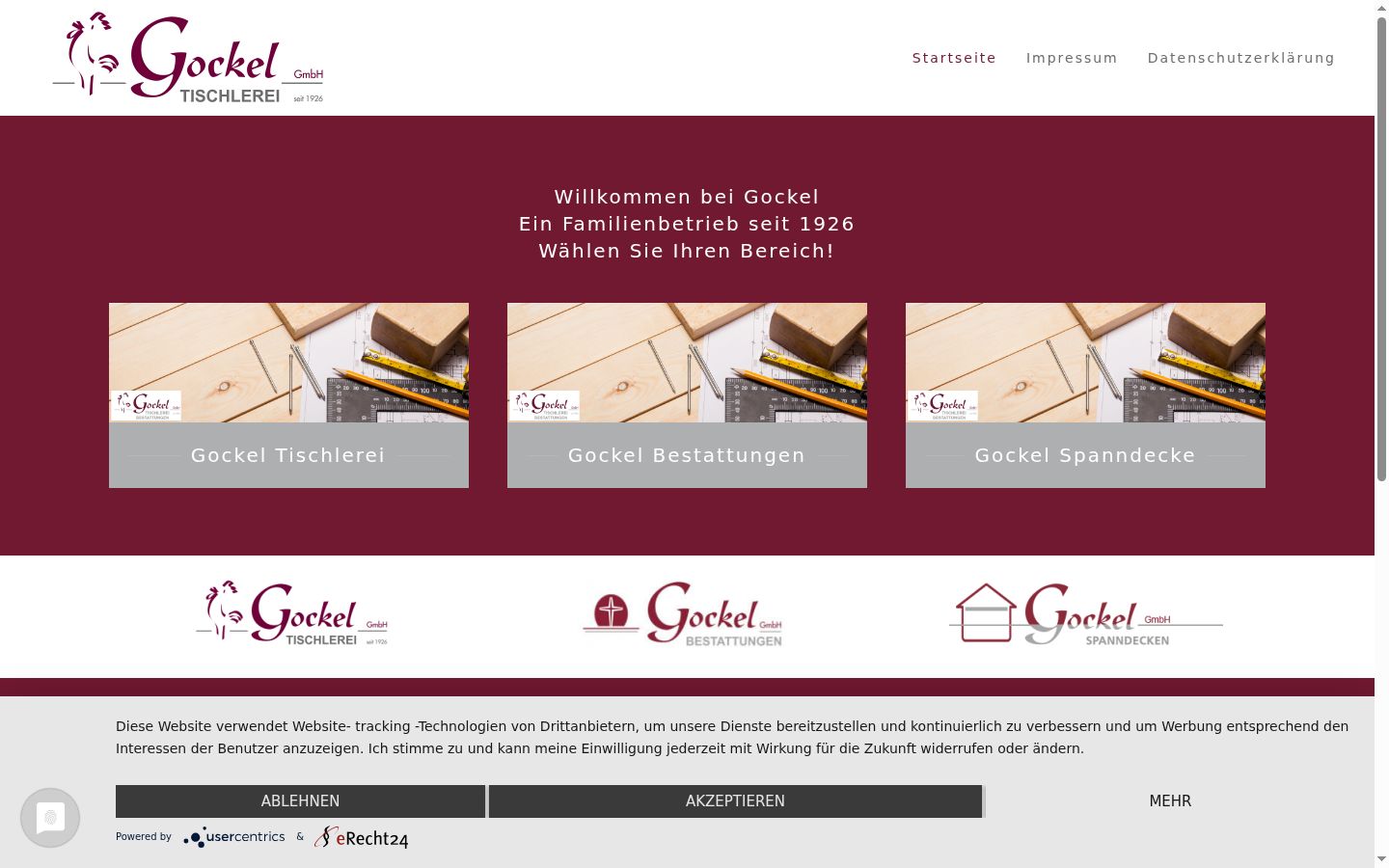 Screenshot of the consent banner shown before any interaction