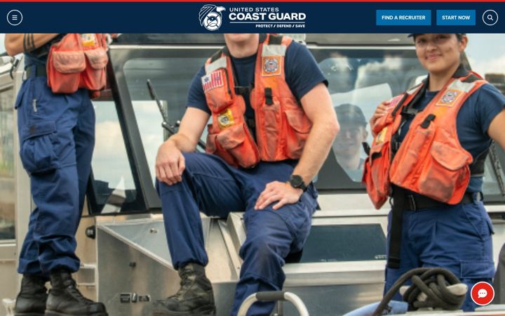 Screenshot von gocoastguard.com