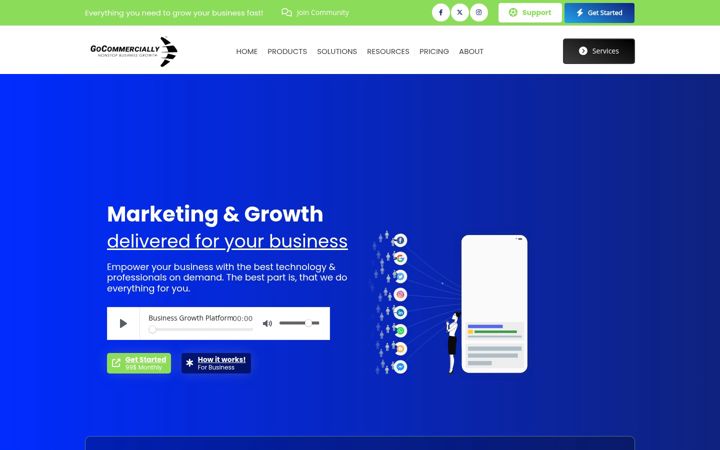 Screenshot of gocommercially.com