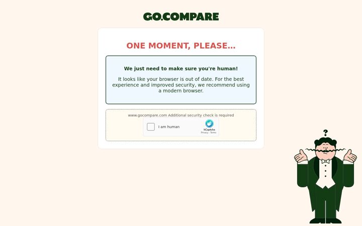 Ekrānuzņēmums no gocompare.com