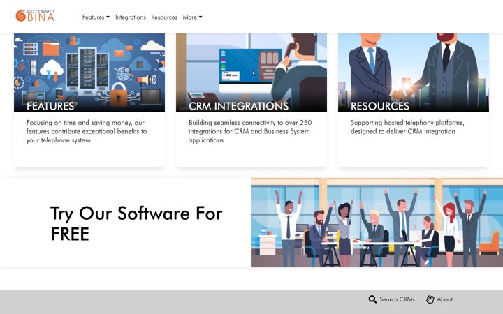 Screenshot of goconnectbina.com