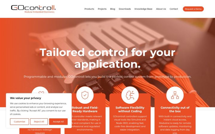Screenshot of gocontroll.com