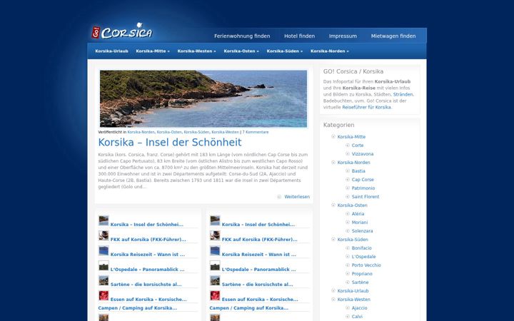 Screenshot of gocorsica.de