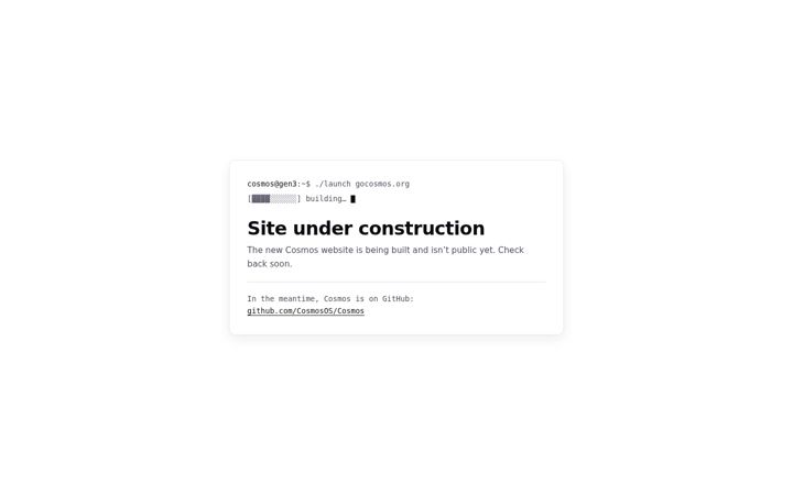 Screenshot of gocosmos.org