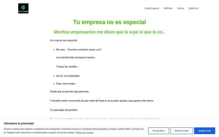 Screenshot of gocost.es