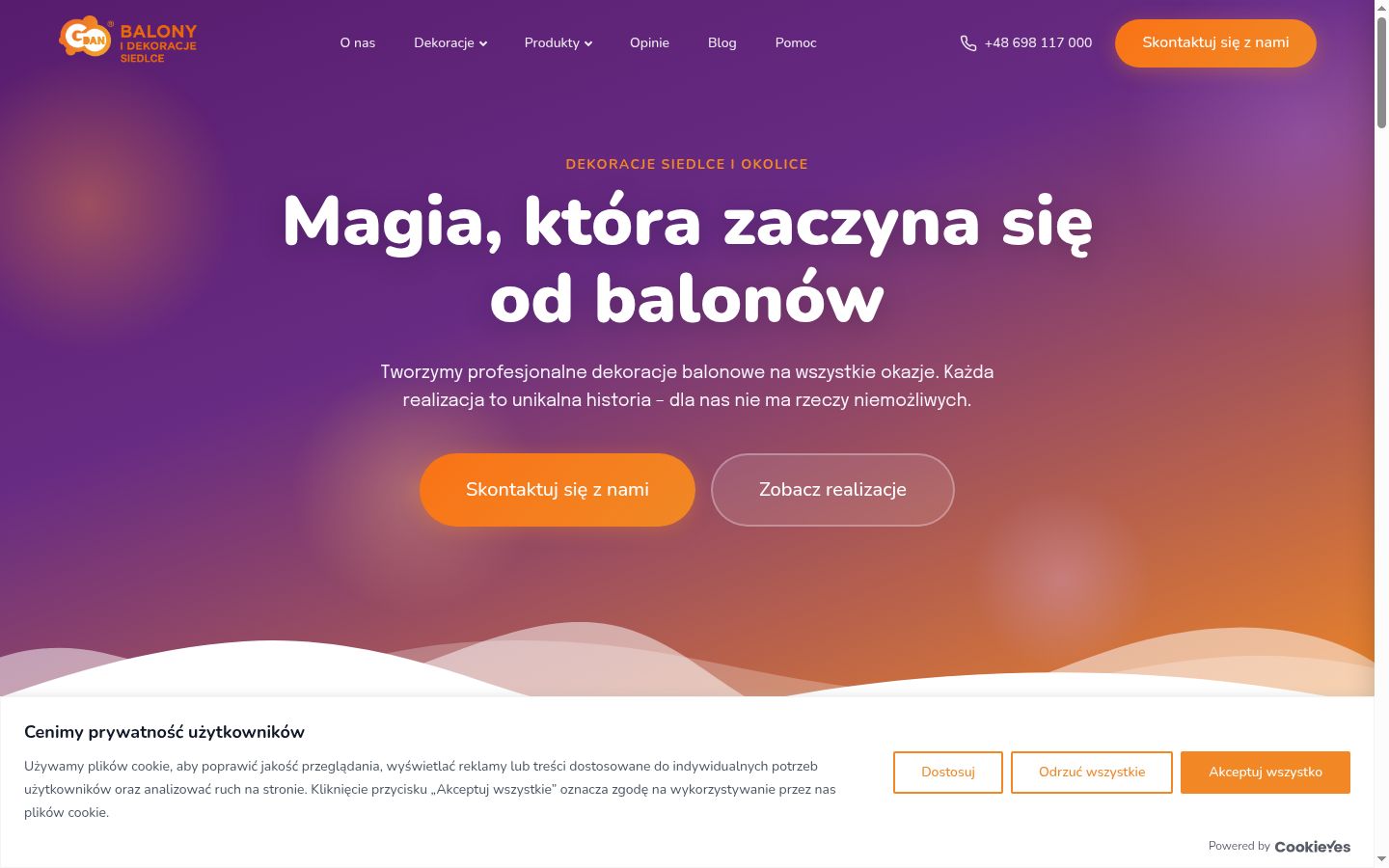 Ekrānuzņēmums ar piekrišanas baneri, kas tika rādīts pirms jebkādas mijiedarbības