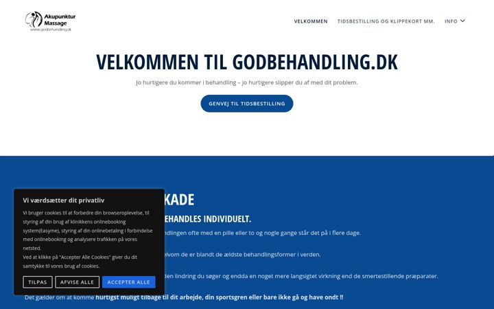 Screenshot of godbehandling.dk