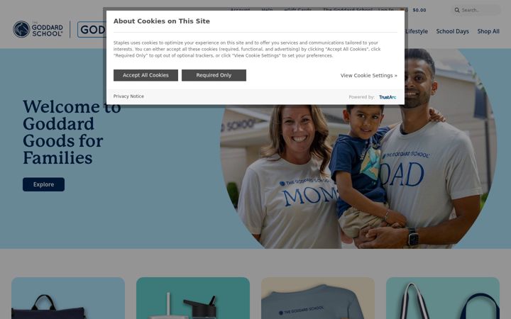 Screenshot of goddardgoods.com