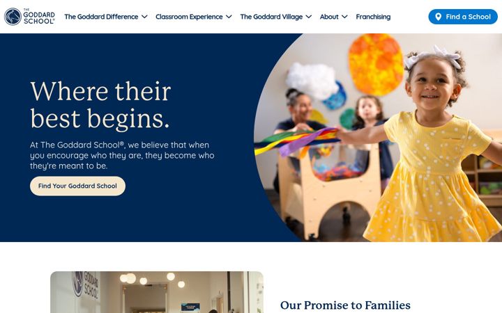 Screenshot of goddardschool.com