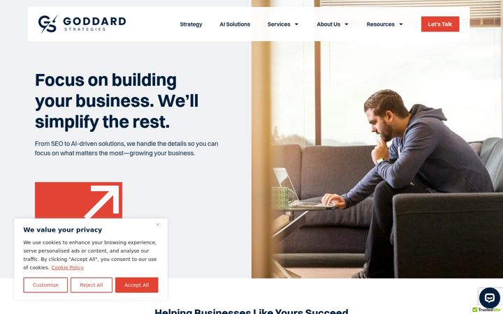 Screenshot of goddardstrategies.com