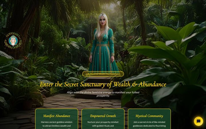 Screenshot of goddessesgardenofwealth.com