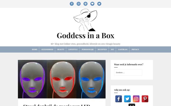 Screenshot of goddessinabox.be