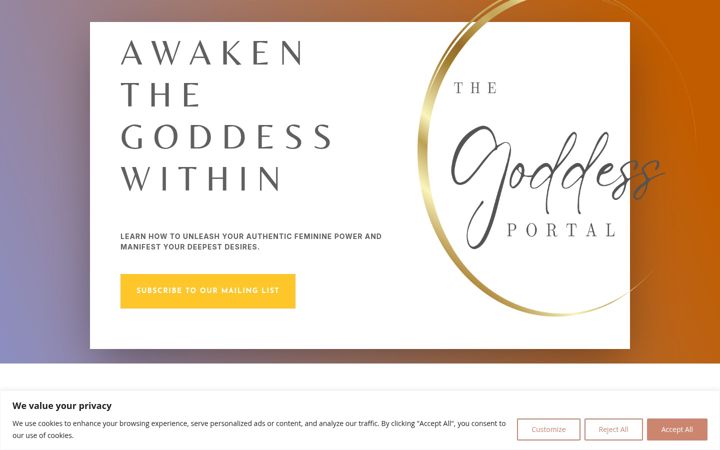 Screenshot of goddessportalcoaching.com