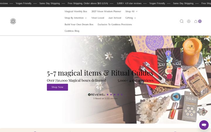 Screenshot of goddessprovisions.com