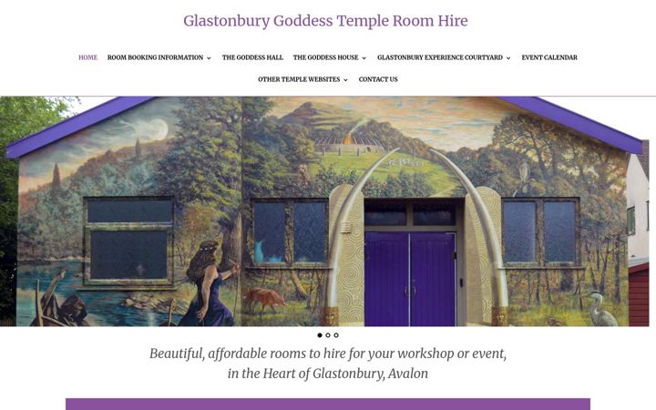 Screenshot of goddesstempleroomhire.com