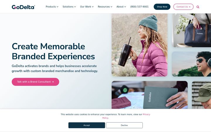 Screenshot of godelta.com