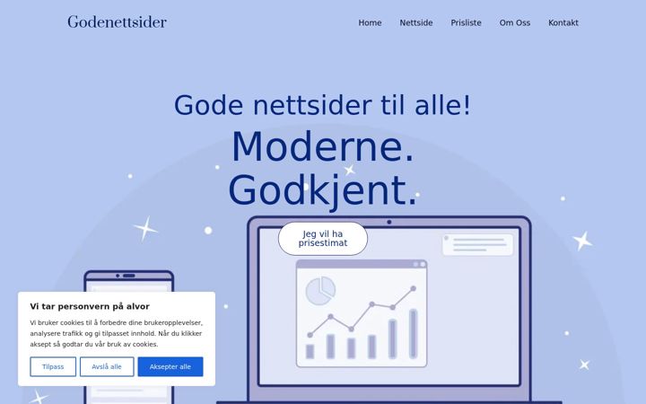 Screenshot of godenettsider.no