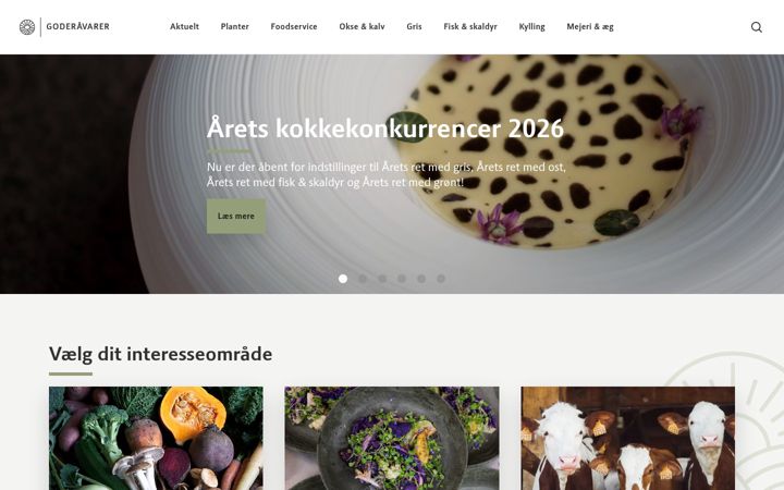 Screenshot of goderaavarer.dk