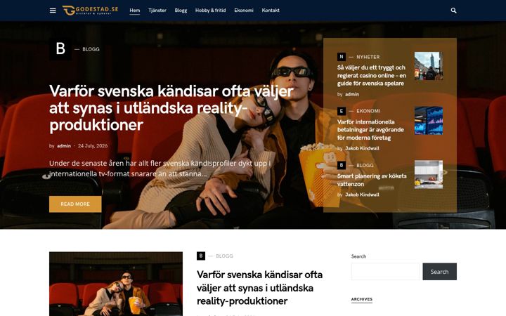 Screenshot of godestad.se