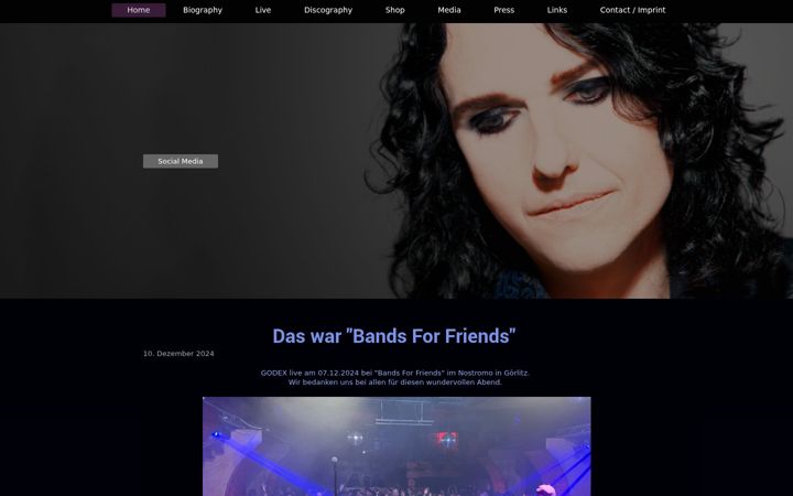 Screenshot of godex-music.de