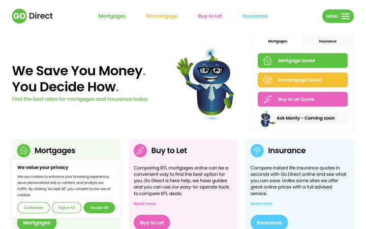 Screenshot of godirect.co.uk