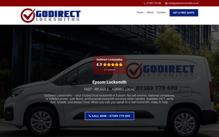 Screenshot of godirectlocksmiths.co.uk