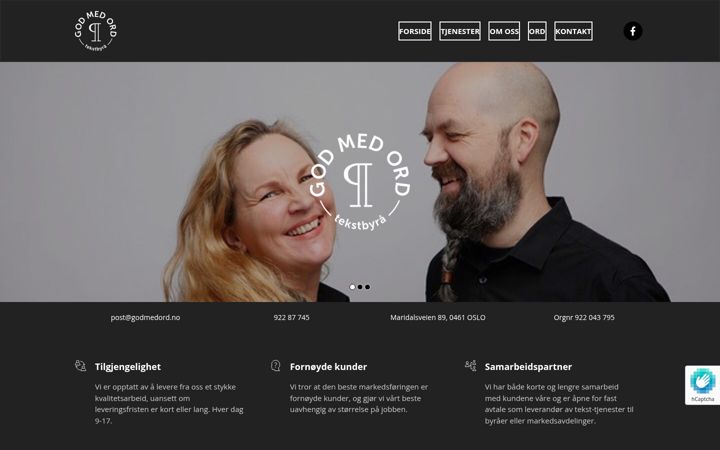 Kuvakaappaus sivustosta godmedord.no
