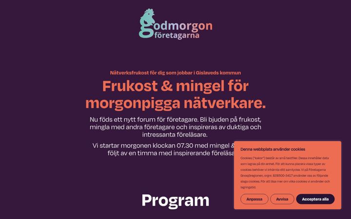 Screenshot of godmorgonforetagarna.se
