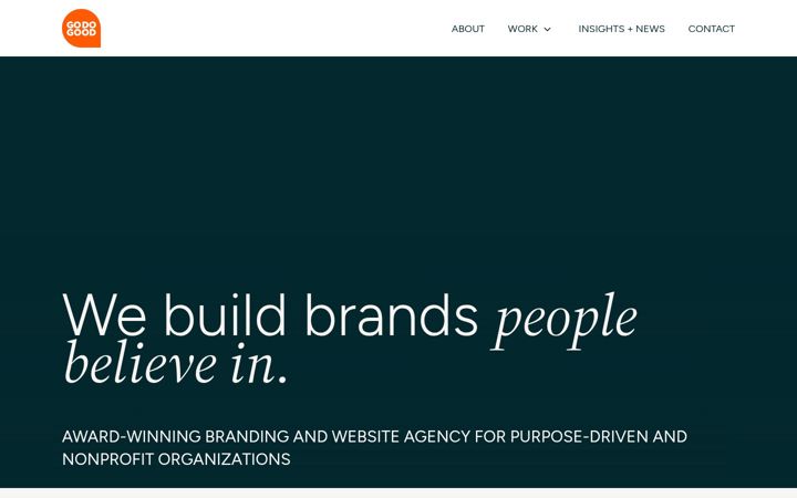 Screenshot of godogoodtogether.com