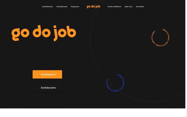 Screenshot von godojob.lt