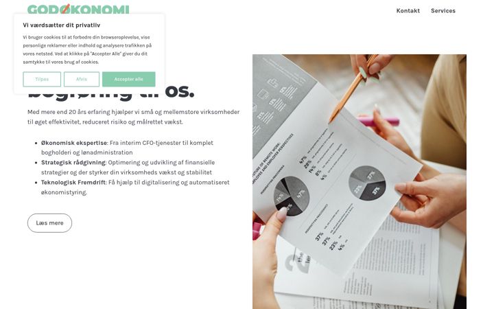 Screenshot of godokonomi.dk