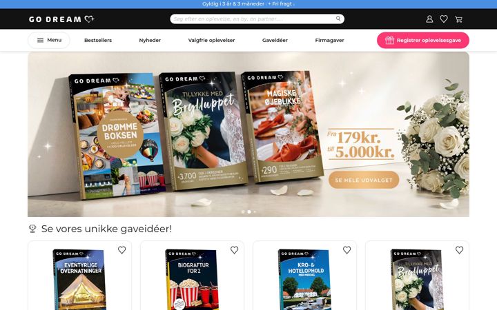 Screenshot of godream.dk