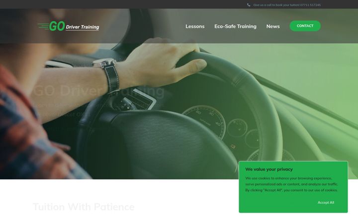 Screenshot of godrivertraining.uk