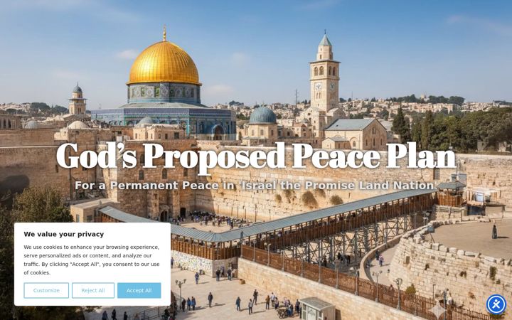 Screenshot of gods-peace-proposal.com