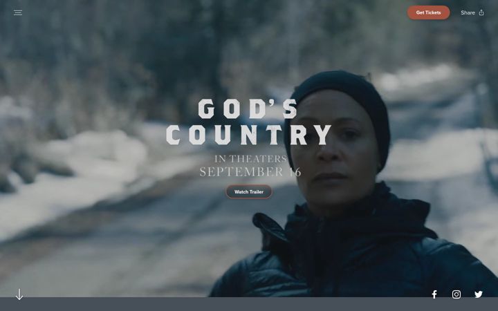 Screenshot of godscountryfilm.com