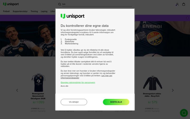 Screenshot of godsetshop.no