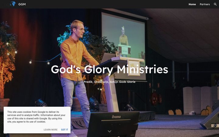 Screenshot of godsgloryministries.be